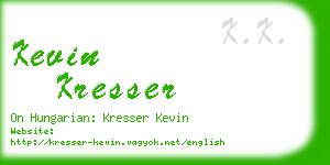 kevin kresser business card